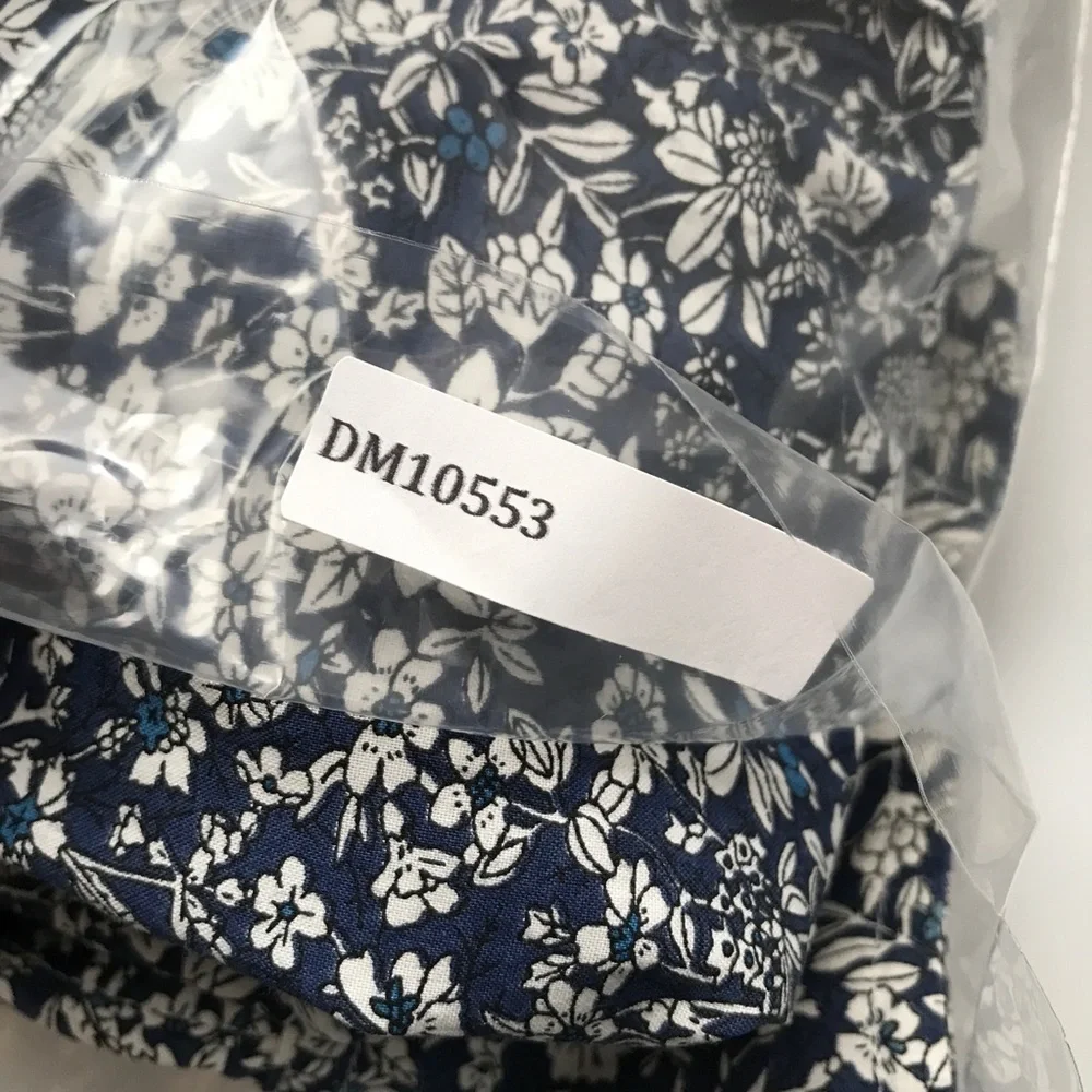 J CREW BLUE FLORAL SHIRT LONG SLEEVE BUTTON MENS LARGE